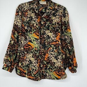 Vintage Marie France Silk button up blouse